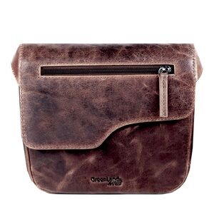 GreenLand Nature | Genuine Leather Crossbody Bag, Brown
